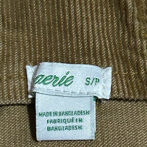 Aerie Overalls Corduroy Werk And Play Frayed Raw Hem Size Small ~EUC - Picture 8 of 12